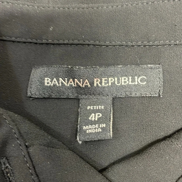 Banana Republic Long Sleeve Black Collared Shirt Dress 4P - Picture 14 of 16